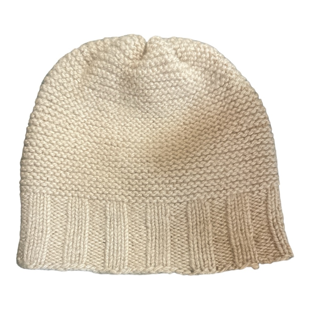 Vintage Italian Tightly Knit Tan Colored‎ Beanie, Hat. Thick Wool Women’s Hat